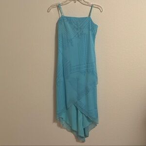 Elegant Blue Sleeveless Dress